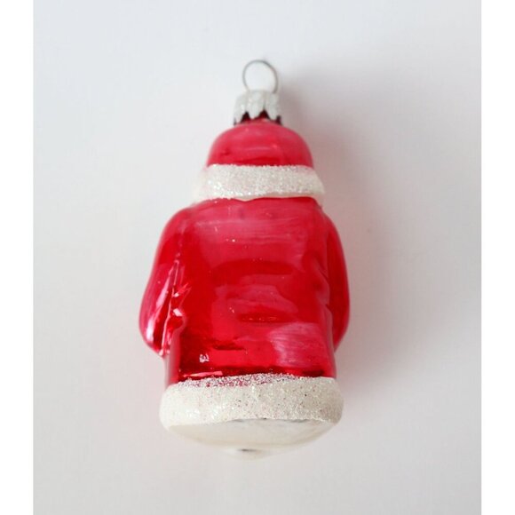 Vintage Mercury Glass Santa Christmas Tree Ornament 1970's - Picture 2 of 5